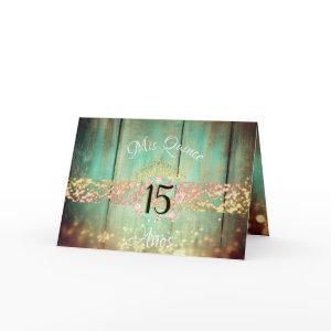 Vintage Boho Rose Gold Rustic Quinceañera Spanish