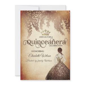 Vintage elegant wisteria  gold tiara Quinceañera