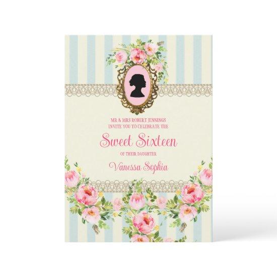 Vintage Floral Regency Sweet Sixteen