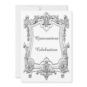 Vintage French Scroll Quinceañera Double Sided