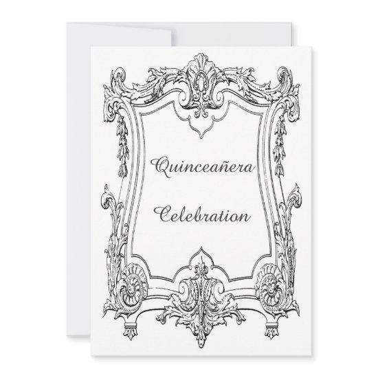 Vintage French Scroll Quinceañera Double Sided