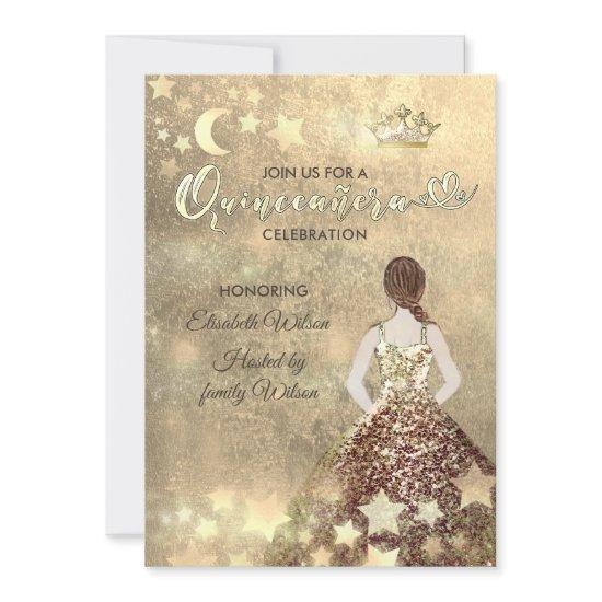 Vintage  gold celestial  Quinceañera