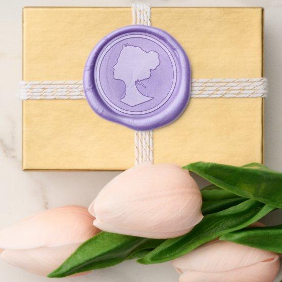 Vintage Lady Silhouette Regency Classic Elegant Wax Seal Sticker
