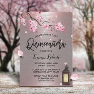 Vintage Lantern Cherry Blossom Floral Quinceanera