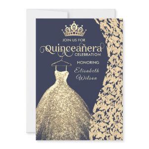 Vintage  luxury gold dress damask princess