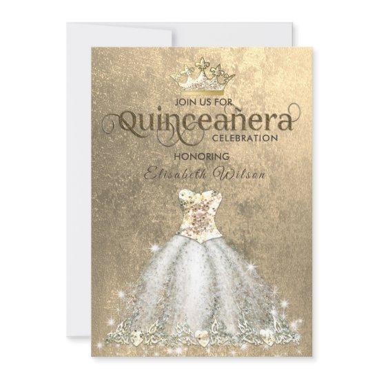 Vintage  luxury  gold tiara Quinceañera