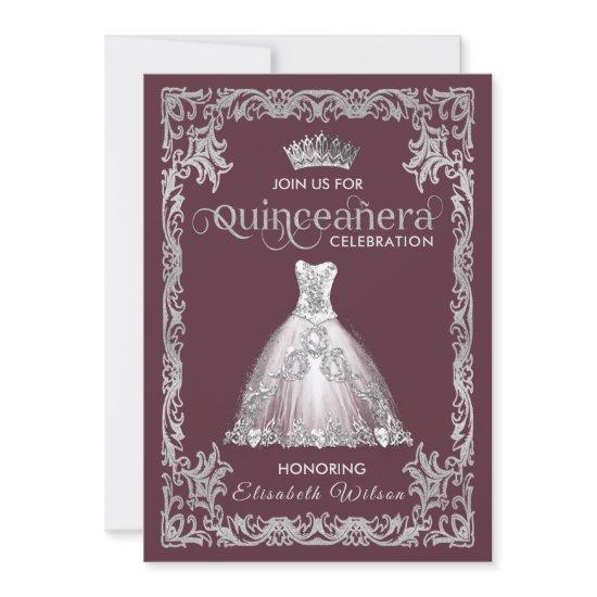 Vintage luxury sparkling dress tiara Quinceañera