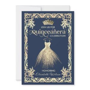 Vintage luxury sparkling dress tiara Quinceañera