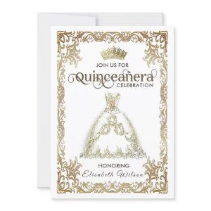 Vintage luxury sparkling dress tiara Quinceañera