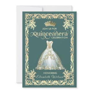 Vintage luxury sparkling dress tiara Quinceañera