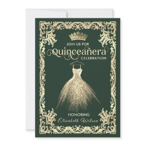 Vintage luxury sparkling dress tiara Quinceañera