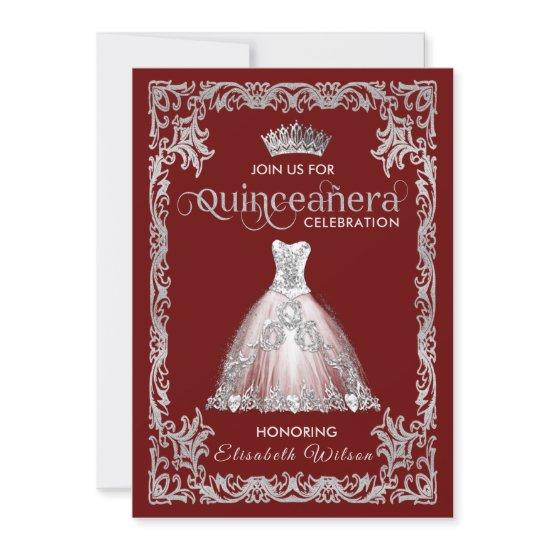 Vintage luxury sparkling dress tiara Quinceañera