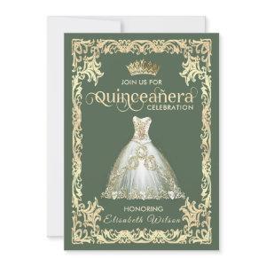 Vintage luxury sparkling dress tiara Quinceañera