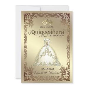Vintage luxury  sparkling dress tiara Quinceañera