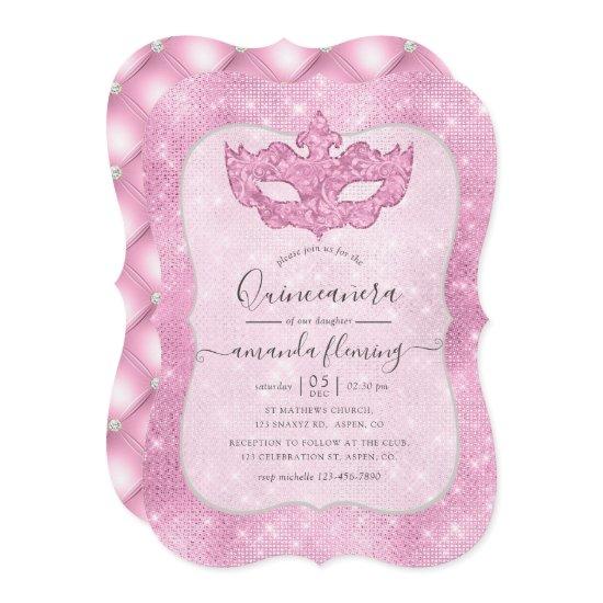 Vintage Pink Masquerade Quinceañera