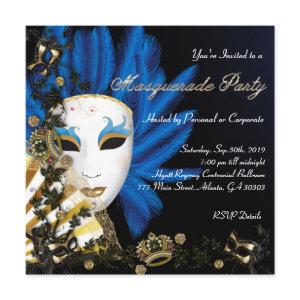 Vintage Retro Elegant Masquerade Party Invite