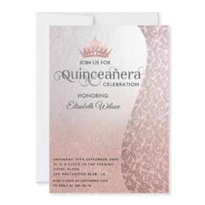 Vintage rosegold luxury damask tiara Quinceañera
