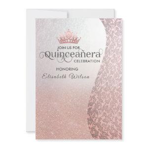 Vintage rosegold luxury damask tiara Quinceañera