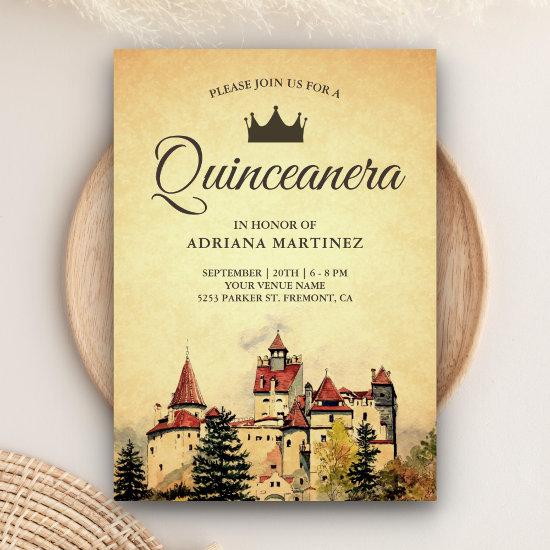 Vintage Royal Fairytale Castle Quinceanera