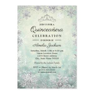 Vintage Snowflakes Winter Wonderland Quinceanera