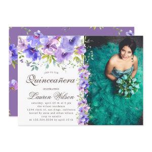 violet garden floral Quinceanera Photo