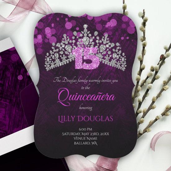Violet, Purple Quinceanera with Tiara