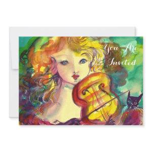 VIOLINIST GIRL ,VIOLIN  AND CAT Sweet 16 Birthday