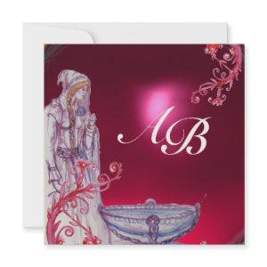 VIVIEN MONOGRAM red ruby gold