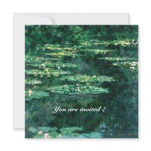 WATER LILIES IN GREEN POND by Claude Monet