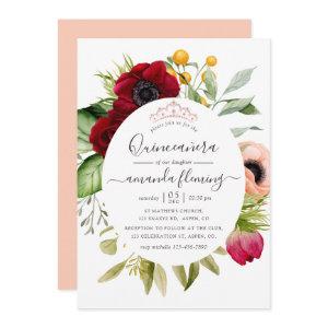 Watercolor Boho Floral Quinceañera