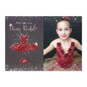 Watercolor Burgundy Tutu Dance Recital