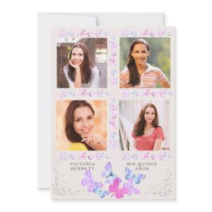 Watercolor Butterflies 4 Photo Quinceanera
