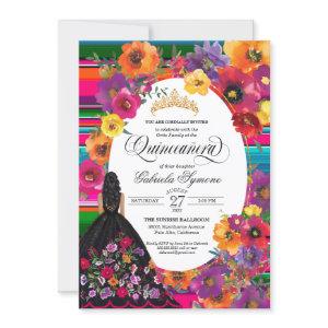 Watercolor Embroidery Floral Serape Quinceañera