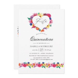 Watercolor Floral Fiesta Quinceañera