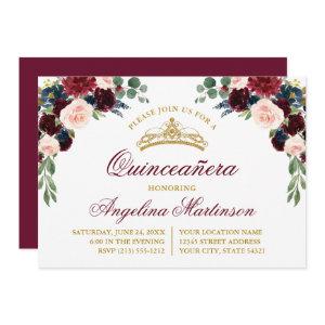 Watercolor Floral Greenery Quinceanera Party