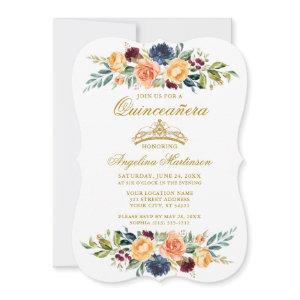 Watercolor Mixed Floral Greenery Quinceanera