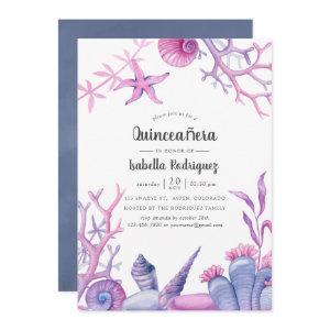 Watercolor Ocean Life Quinceañera