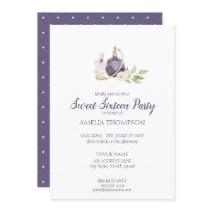Watercolor Perfume Bottle Sweet Sixteen Birthday