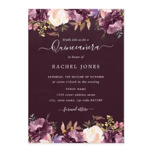 Watercolor Purple Bloom Quinceanera