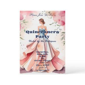 Watercolor Quinceanera Celebration