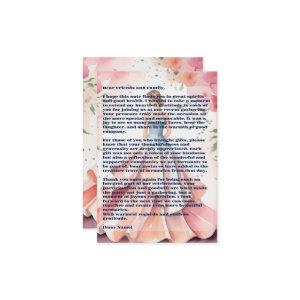 Watercolor Quinceanera Celebration Thank You Card