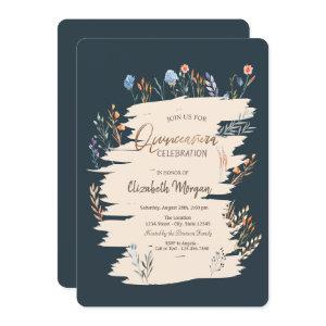 Watercolor Spring Wildflower Meadow Quinceañera
