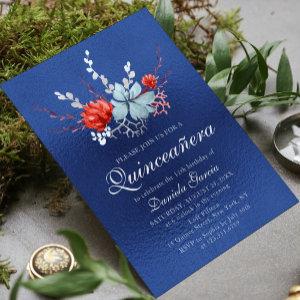 Watercolor Succulent Floral Botanical Quinceañera