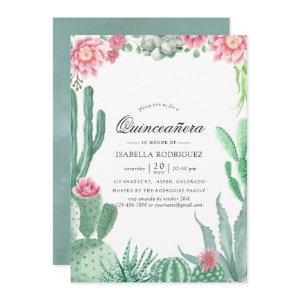 Watercolor Succulents Wedding Quinceañera