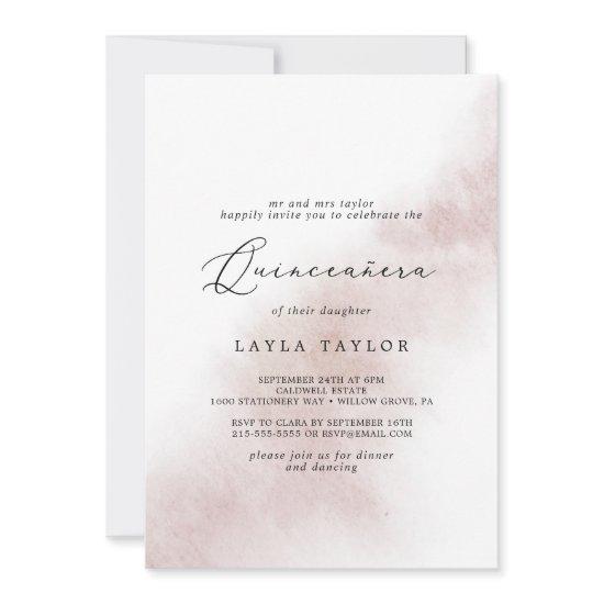 Watercolor Wash | Blush Quinceañera