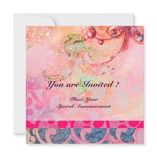 WAVES , bright violet blue pink gold sparkles