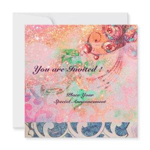 WAVES RUBY, bright red  blue pink gold sparkles