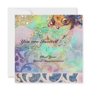 WAVES RUBY, bright red blue pink gold sparkles