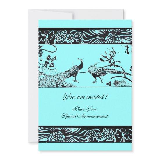 WEDDING LOVE BIRDS ,black and white blue