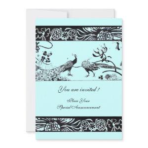 WEDDING LOVE BIRDS ,black and white blue
